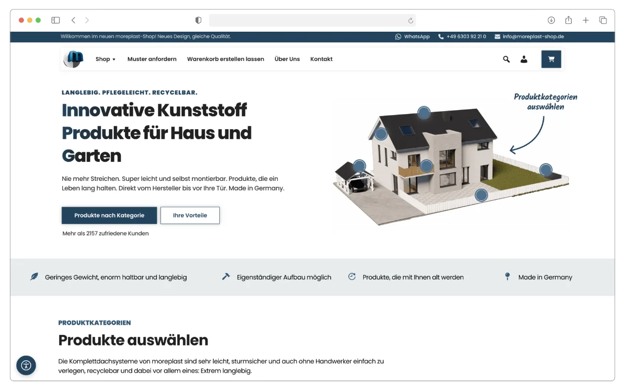 Webdesign Referenzen moreplast